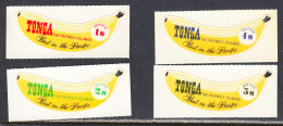 Tonga 1969 Banana, Coils, Mint No Hinge, Sc# ,SG 280-281,283-284, Missing 282 - Tonga (...-1970)