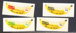 Tonga 1969 Banana, Coils, Mint No Hinge, Sc# ,SG 280-281,283-284, Missing 282 - Tonga (...-1970)