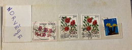 4 Timbres Oblitérés Thème Fleurs Voir Scan - Used Stamps