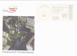 FRIEDENSREICH HUNDERTWASSER, ARCHITECT, POSTAGE PAID SPECIAL COVER, 2015, AUSTRIA - Lettres & Documents