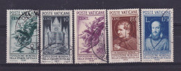 1936 Vatican Vaticano STAMPA CATTOLICA  CATHOLIC PRESS 5 Valori: 5 Cent, 10 Cent, 50 Cent, 80 Cent, 1,25 Lire Usati Used - Gebruikt