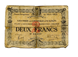 2 Francs Chambre De Commerce D'Avignon - Bonos