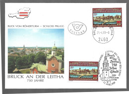 2376p: Österreich 1989, Stadtjubiläum 2460 Bruck An Der Leitha, FDC Mit 2 Sonderstempeln - Bruck An Der Leitha