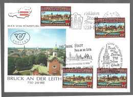 2376q: Österreich 1989, Stadtjubiläum 2460 Bruck An Der Leitha, FDC Mit 4 Sonderstempeln - Bruck An Der Leitha