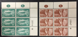 1950 - Israel - 2nd Anniversary Of Independence Day - Full Set Plate Block Of 6 X2 Stamps - Unused - Nuovi (senza Tab)