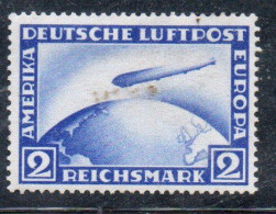 GERMANY GERMANIA GERMAN REICH EMPIRE IMPERO 1928 1931 AIRMAIL AIR POST MAIL AEREA GRAF ZEPPELIN CROSSING OCEAN 2m MLH - Luchtpost & Zeppelin