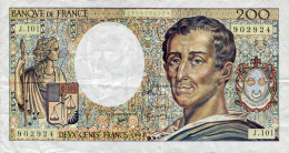 RARE 200 Francs Montesquieu 1992, Alphabet J. 101 - 200 F 1981-1994 ''Montesquieu''