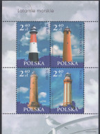 POLAND Block 171,unused,lighthouses - Unused Stamps