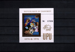 Dahomey 1974 Centenary Of UPU Perforated Block Postfrisch / MNH - UPU (Wereldpostunie)