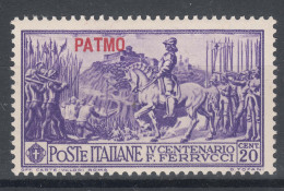 Italy Colonies Aegean Islands Patmos (Patmo) 1930 Ferrucci Sassone#12 Mi#26 VIII Mint Hinged - Egée (Patmo)