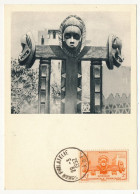 AOF => Carte Maximum Publicitaire IONYL - Soudan Français - Fontaine D'Art Indigène (BAMAKO) 1952 - Storia Postale