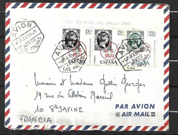 ESPAGNE Lettre Par Avion Du 06 05  1969 De LAS PALMAS Pour STE - SAVINE ( France ) - Sonstige & Ohne Zuordnung