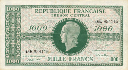 1000 Francs Thomas De La Rue (Marianne), Chiffres Maigres 1945, 48 E 954115 - 1943-1945 Maríanne