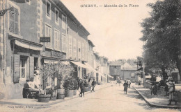 GRIGNY (Rhône) - Montée De La Place - Café J. Gervais - Voyagé 1912 (2 Scans) - Grigny