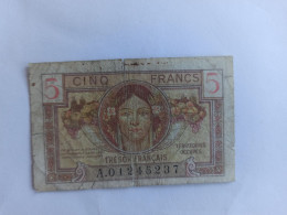 Billet France 5 Francs  Trésor Français Territoires Occupés - 1947 Tesoro Francese