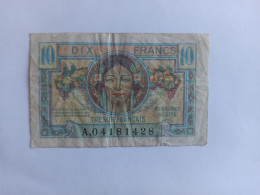 Billet France 10 Francs  Trésor Français Territoires Occupés - 1947 Tesoro Francese
