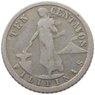 PHILIPPINES 10 CENTAVOS 1918  #a034 0095 - Philippines