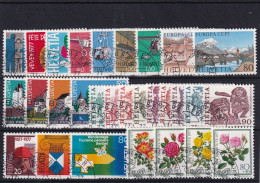 Jahresserie 1977 Schweiz, Michel 1087 - 1115 Alle Mit Einheitlichem ET-Eckstempel - Collections