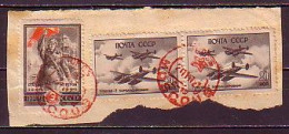 RUSSIA - 1945 - Fragment / Partcover / Brtefstuck  - 942A + 2 X 1018, - Lettres & Documents