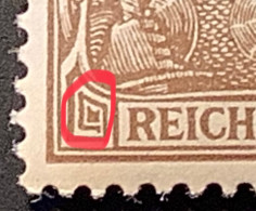 1900 Mi.54a Mit Plattenfehler “unterer Mäander Eingedellt” **/* Tadellos: Deutsches Reich Reichspost Germania 3 Pf - Neufs