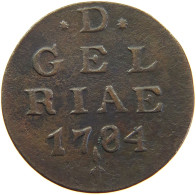 NETHERLANDS GELDERLAND DUIT 1784  #c063 0007 - Provincial Coinage