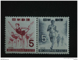 Japan Japon Nippon 1955 Course à Pied Gymnastique Lopen Turnen Yv 569-570 MNH ** - Unused Stamps