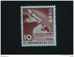 Japan Japon Nippon 1956 Championnats Du Monde De Tennis De Table Tafeltennis Yv 573 MNH ** - Unused Stamps