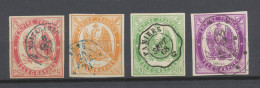 1868 Timbres Télégraphes N°1 à 4 Non Dentelé. Signés Brun. C995€. Superbe N3617 - Telegraaf-en Telefoonzegels
