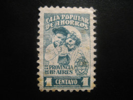 BUENOS AIRES 1 Centavo Caja Popular De Ahorros Revenue Fiscal Tax Postage Due Official Argentina - Buenos Aires (1858-1864)