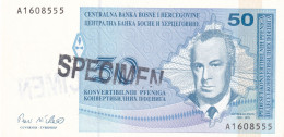 Bosnia And Herzegovina,SPECIMEN UNC, 0,50 Convertible Mark, 1997, Pick-57 - Bosnie-Herzegovine