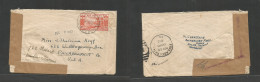 Frc - New Hebrides. 1952 (8 Sept) Vila - USA, Pha, PA (Nov 29 - Dec 2) Single 20c Orange Fkd Env. Arrived Opened And PO - Other & Unclassified