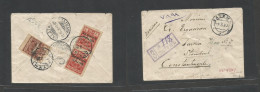 Georgia. 1920 (2 March) British Occupation. Batum - Istambul, Constantinople (17 March) Registered Reverse Multifkd Ovpt - Georgien