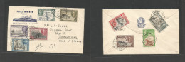 Bc - Nyassaland. 1949 (18 July) Limbe - Joburg, South Africa. Multifkd Front And Reverse Hotel Envelope. 11 Diff Values, - Autres & Non Classés