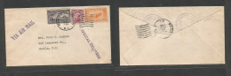 Philippines. 1936 (20 Febr) Baguio Mountain - Manila (20 Febr) Air Special Delivery Multifkd Env Incl Special 20c Lilac - Philippines