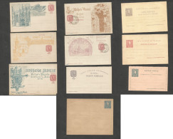 Portugal-Madeira. C. 1893-1900. Madeira Mint Stationaries Cards. India Centº, Stat Letter Sheet, Envelope. 10 Diff In VF - Autres & Non Classés