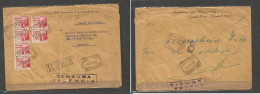 E-Guerra Civil. 1938 (2 Julio) Puerto Llano, Ciudad Real - Filipinas, Manila (16 Aug) Sobre Franqueo Multiple Certificad - Autres & Non Classés