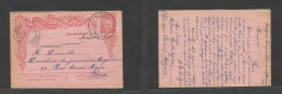 Turkey. 1906 (20 May) Postal Office In Macedonia. Malgara - France, Paris. 10p Red Stat Card Via Rodosto (21 May) Very F - Other & Unclassified