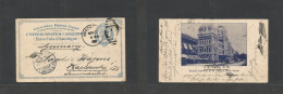 Usa - Stationery. 1897 (Nov 6) Hobckoben - Germany, Korlsnube (18 Nov) 2c Blue Stat Card, Reverse Photo Private Print. G - Autres & Non Classés