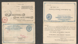 Usa - Stationery. 1899 (July 5) St. Louis, Mo - Siam, Bangkok (16 Sept) Doble 2c Blue Private Cº Print Stat Card Via NY - Otros & Sin Clasificación