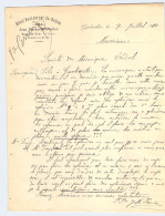 Facture Ancienne Hôtel Restaurant Du Ballon Jean Heckertschweiler 40 Grande Rue à Guebwiller Alsace 1910 - Alimentos