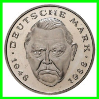 ALEMANIA ( GERMANY )  MONEDA DE 2.00 DM AÑO 1989 CECA - F - DE  LUDWIG ERHARD - CONMEMORATIVAS  .- NÍQUEL REVESTIDO DE C - 2 Marchi