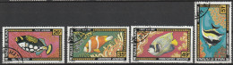 Wallis Et Futuna Faune Poissons Aérien N°76/79 Oblitéré - Used Stamps