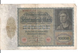 ALLEMAGNE 10000 MARK 1922 VF P 70 - 10000 Mark