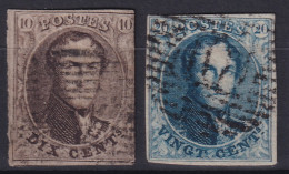 BELGIUM 1849/50 - Canceled - Sc# 3, 4 - 1849-1850 Medallions (3/5)