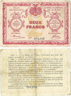 France - BILLET - Chambre De Commerce De ROUEN - DEUX FRANCS - 1920 - JP.110.05 - 15-268 - Notgeld