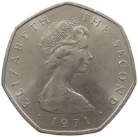 ISLE OF MAN 50 PENCE 1971  #t149 0441 - Isle Of Man