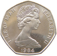 ISLE OF MAN 50 PENCE 1984 CHRISTMAS #t091 0283 - Isle Of Man