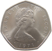 ISLE OF MAN 50 PENCE 1971 Elizabeth II. (1952-2022) #c006 0479 - Isle Of Man