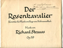 Partition Der Rosenkavalier Kömödie Für Von Hugo Von Hofmansthal  Richard Strauss 1911 - S-U