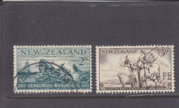 NEW ZEALAND - O / FINE CANCELLED - 1956 - SOUTHLAND, WHALE, CATTLE -  Yv. 349, 350   -  Mi. 360, 361 - Used Stamps